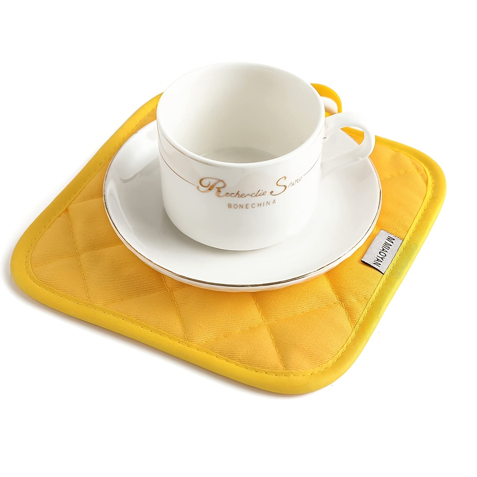 Set of 4 Grey Heat Resistant Oven Mitts and Pot Holders 33cm Long