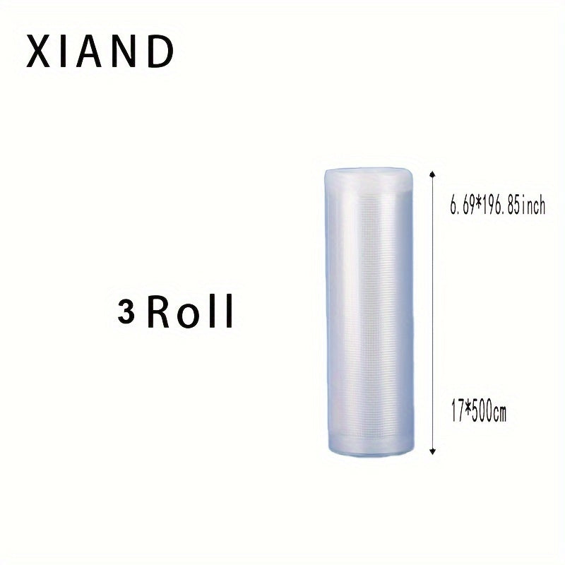 Pack of 3 Food Storage Bags Leakproof Plastic for Vegetables and Fruits