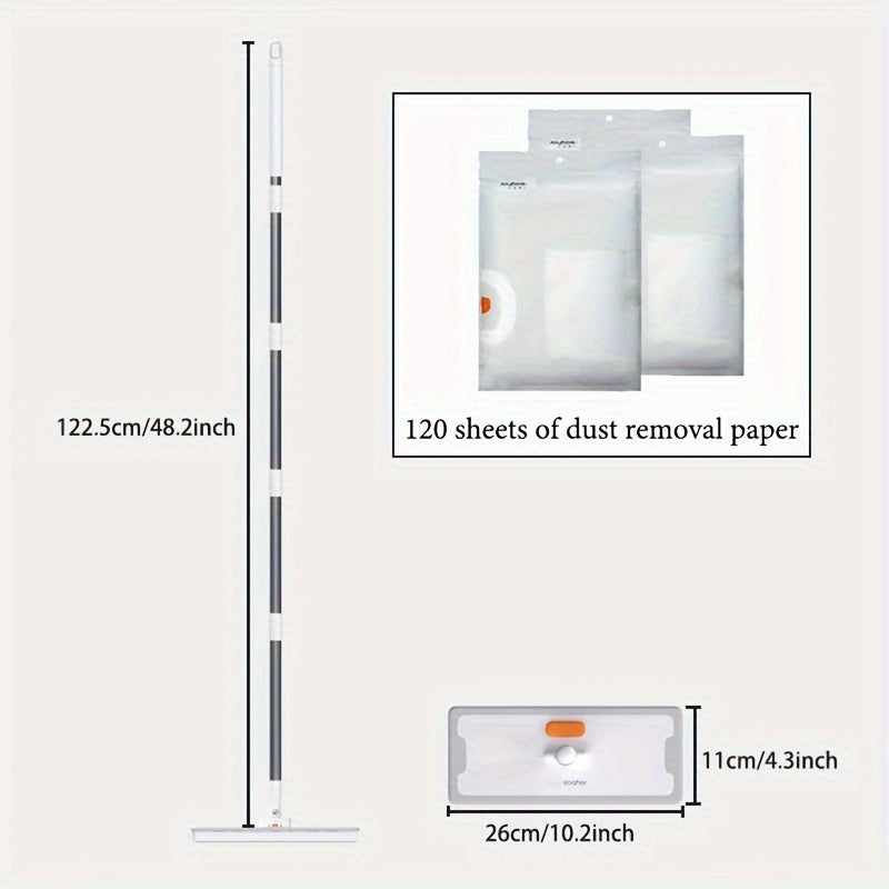 Joybos Easy-Clean Mop ning avtomatik qog'ozni ushlab turish funksiyasi bilan qulayligini his eting. Pol, gilam, devorlar va hatto uy hayvonlari iflosliklarini tozalash uchun ideal.