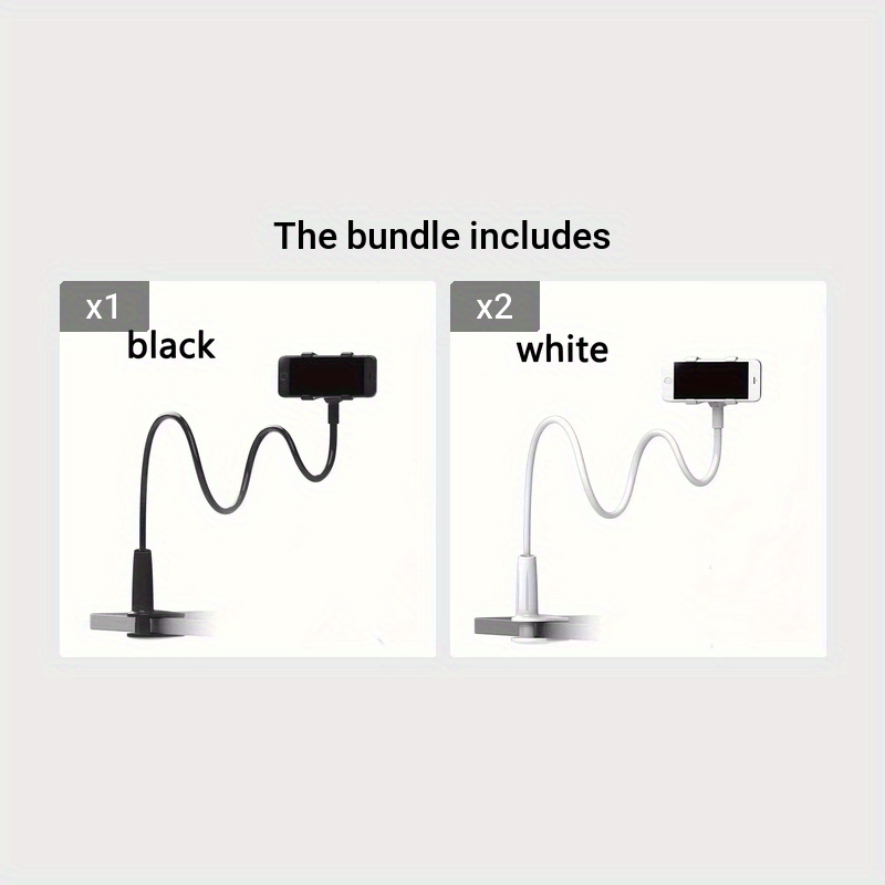 Long-Neck Mobile Phone Holder for Desktops and Bedside Tables ABS Material