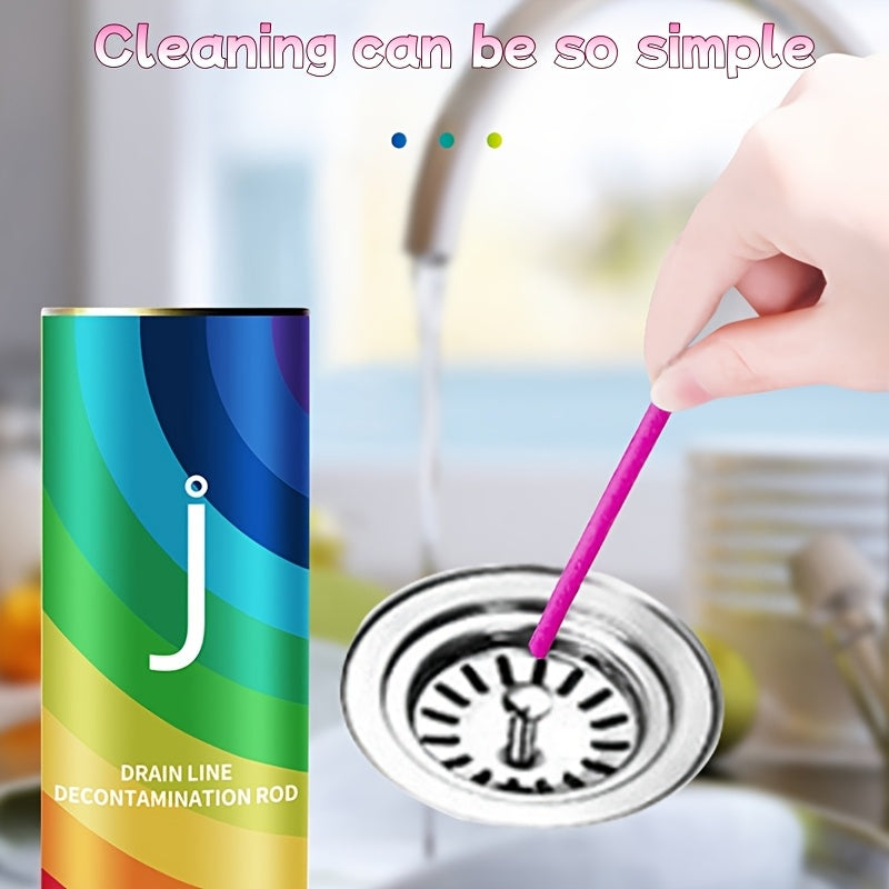 14 Drain Cleaning Sticks with Odor Freshener for Kitchen and Bathroom Sinks and Toilets
