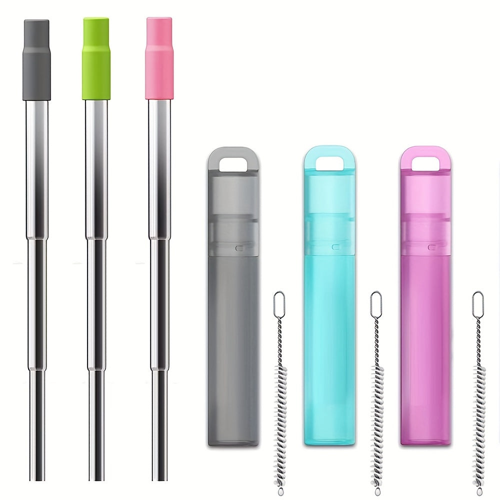 Stainless Steel Telescopic Straw Reusable Eco-Friendly Drinking Accessory