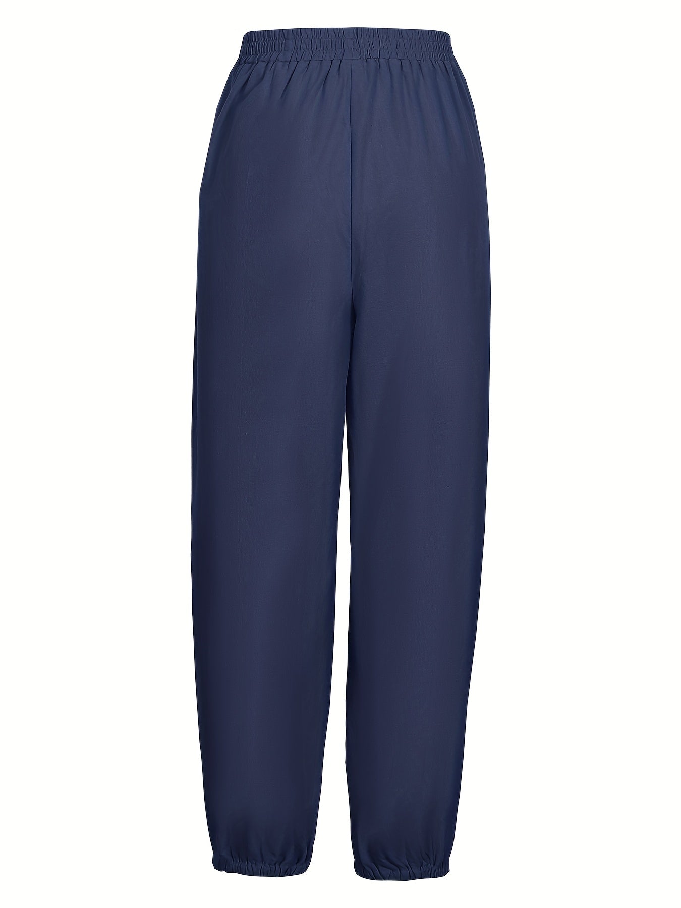 Women’s Summer High-Waist Crochet Pants Solid Color Long Casual Stretch