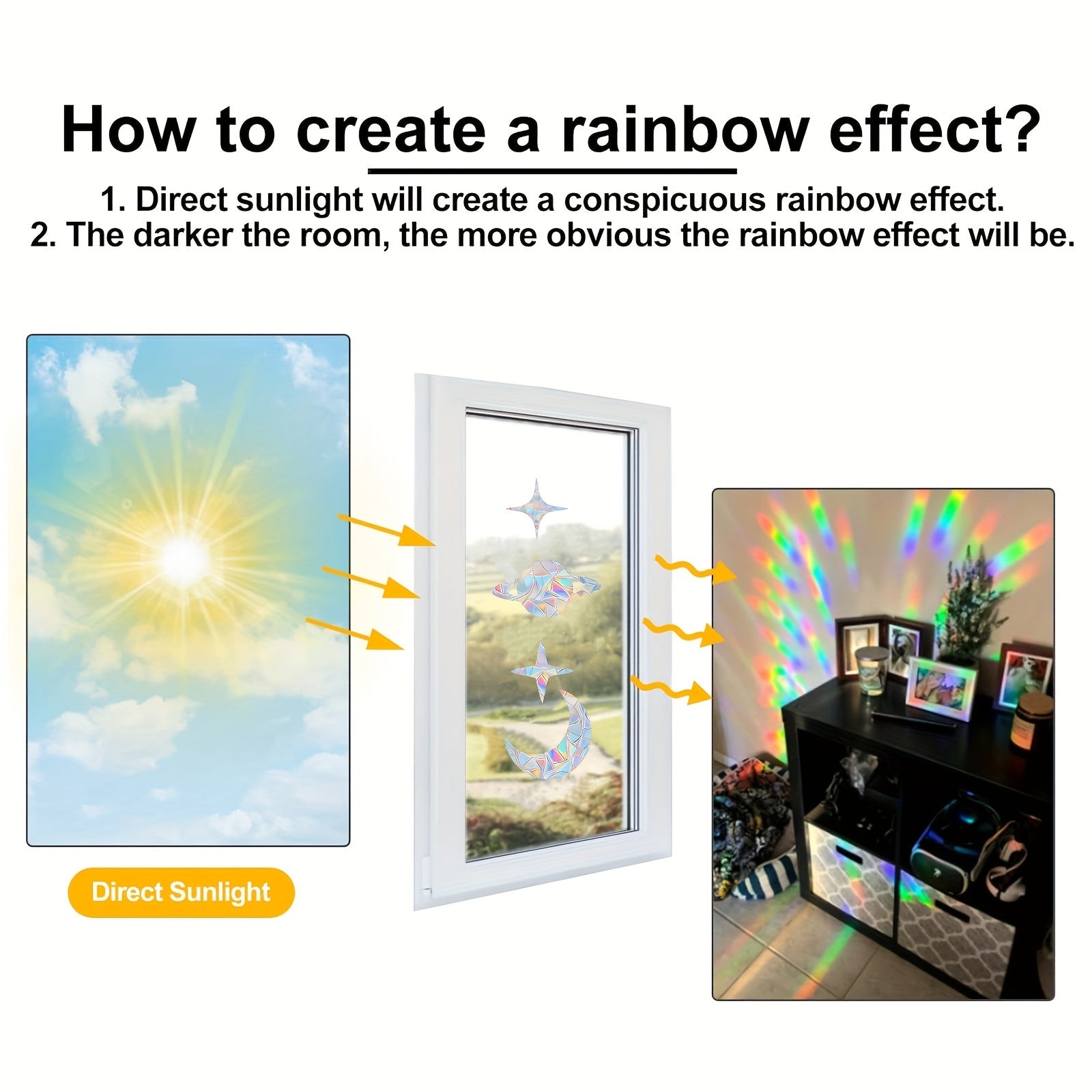 25 dona Yulduzli osmon deraza yopishtiruvlari qushlar to‘qnashuvining oldini olish uchun Rangli vinil