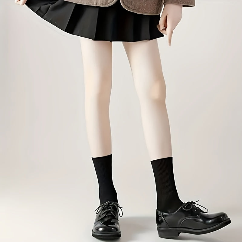 Yozgi va qishki uchun 20 juft uniseks o'rta uzunlikdagi qora va oq trikotaj paypoq