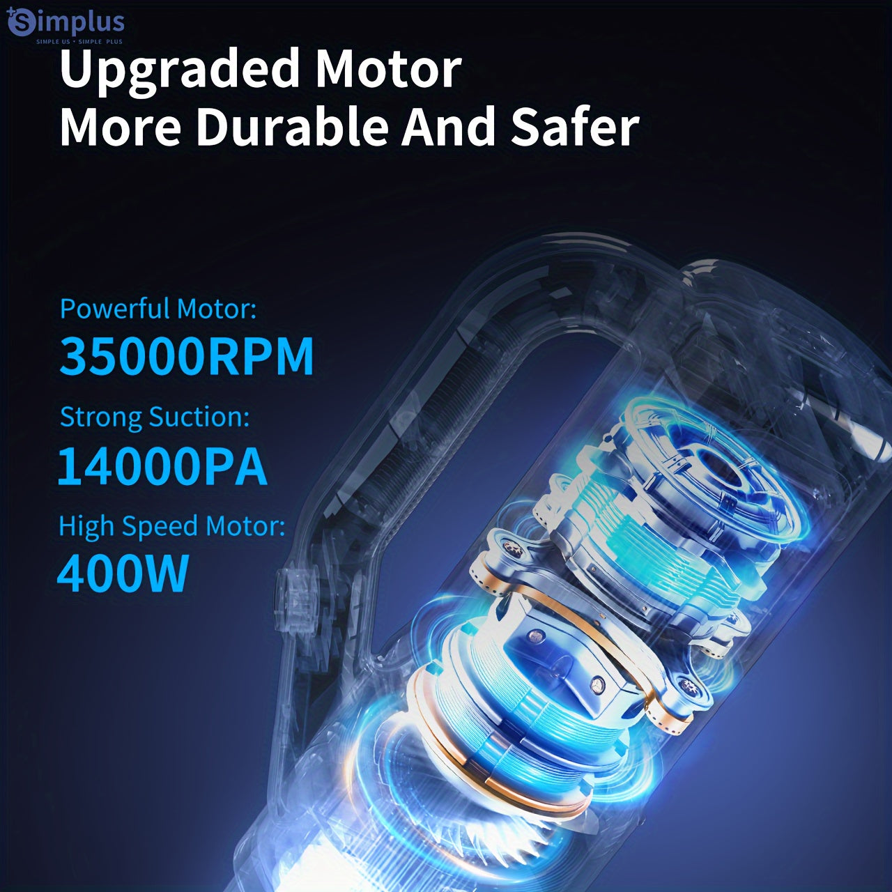 Wired Household Vacuum Cleaner 16000PA Suction 220V 0.4L Dust Cup