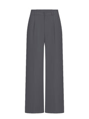 Adult Wide Leg Trousers Polyester Solid Color Casual European American Style All Seasons