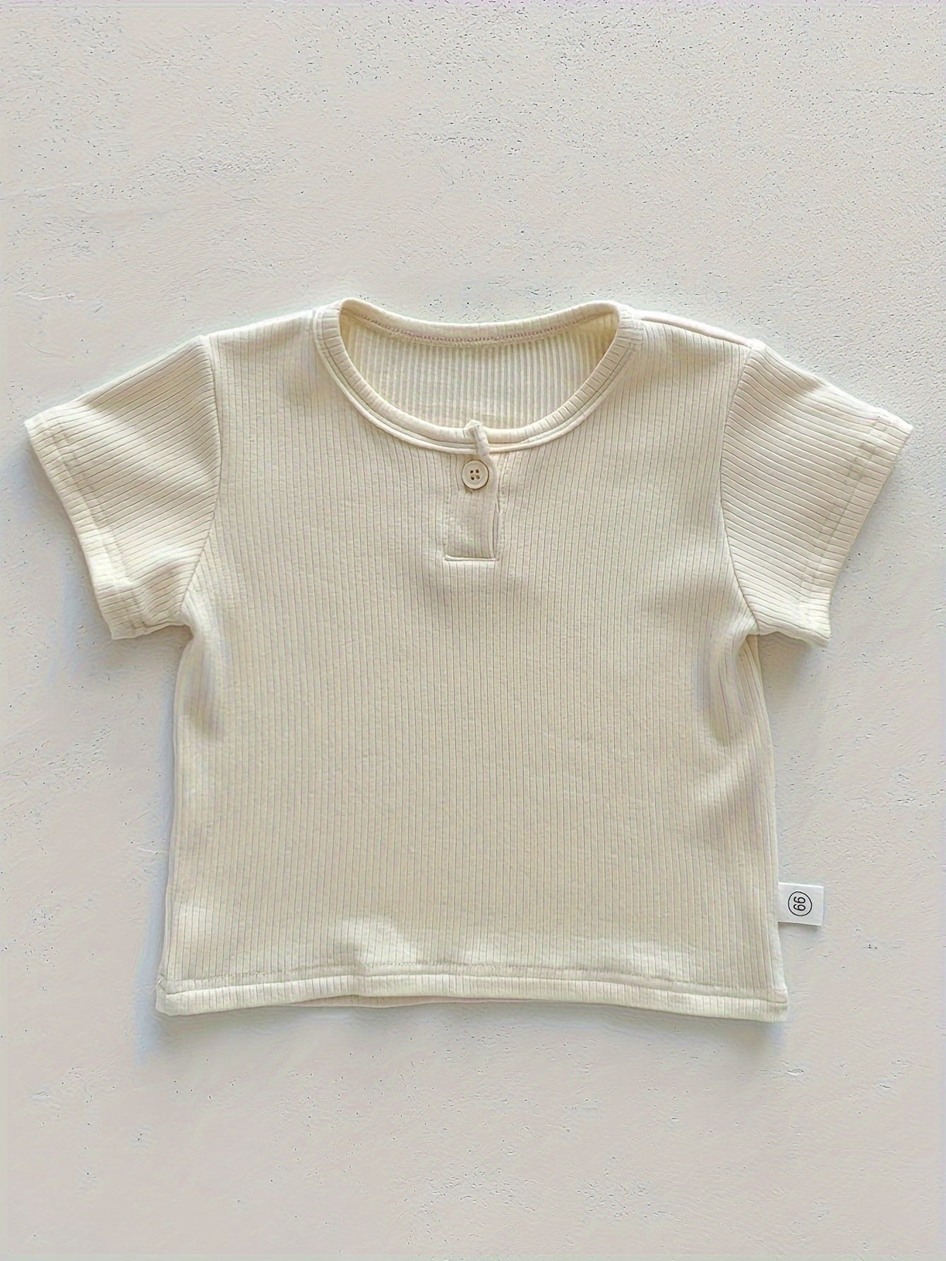 Baby Boys Summer Korean Style Short Sleeve Diaper Cover Two-Piece Set Cotton Solid