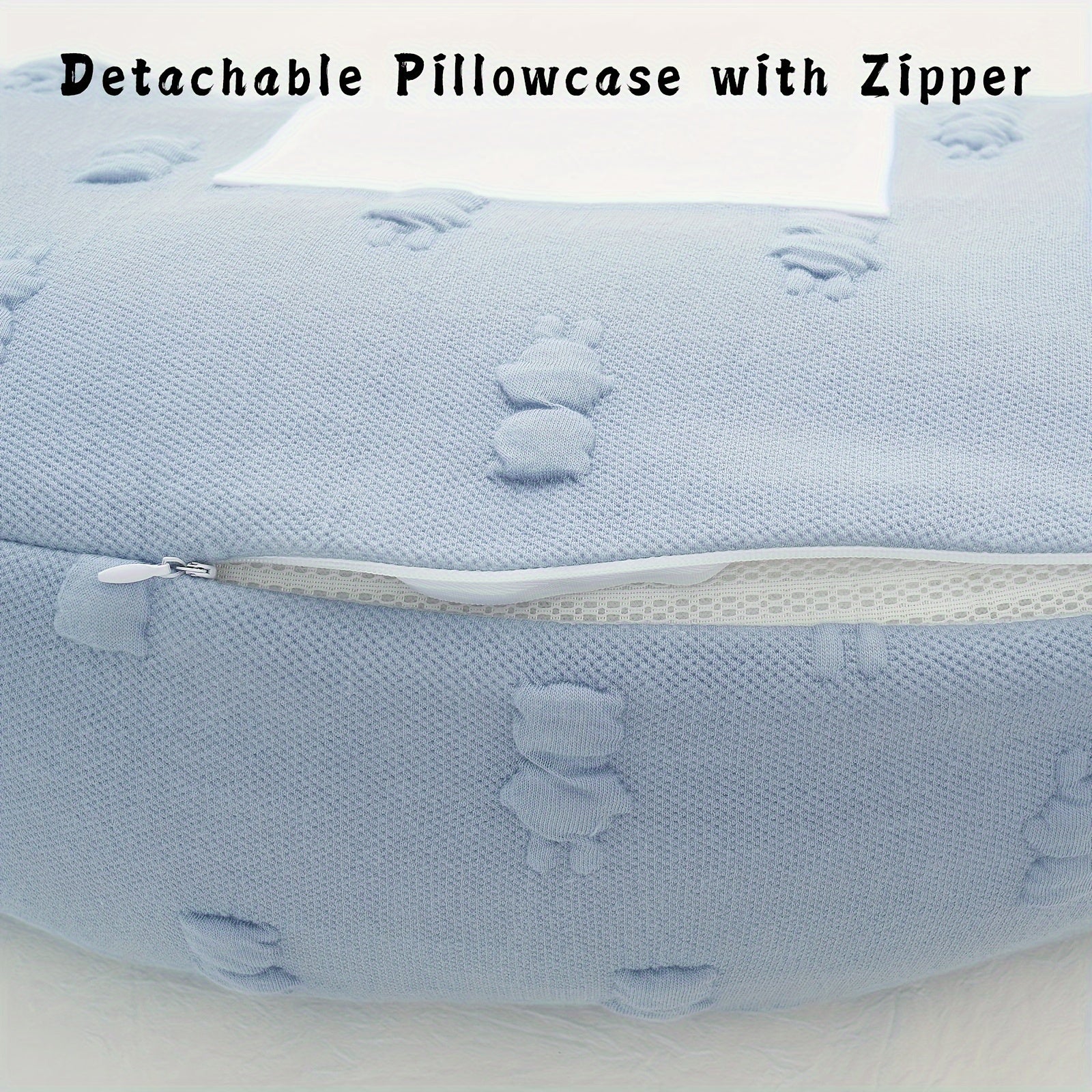 Almohada de apoyo para embarazo de cuerpo completo con funda removible para comodidad durante el embarazo