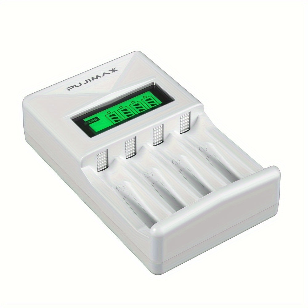 4-Slot LCD Smart Battery Charger for AA AAA Ni-MH Ni-Cd Rechargeable Batteries USB Power