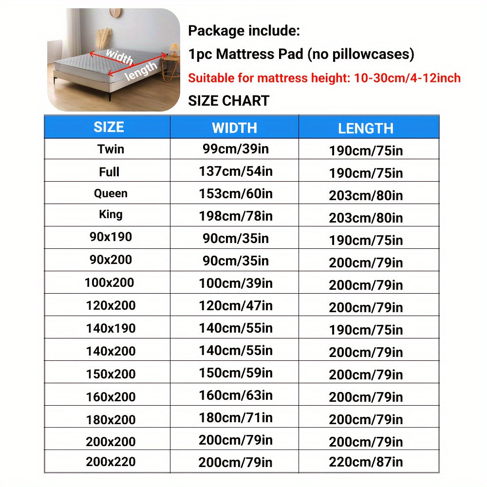 Waterproof Mattress Protector Hypoallergenic Breathable Dustproof Ultra-Soft Bed Cover for Bedroom Dorm Hotel