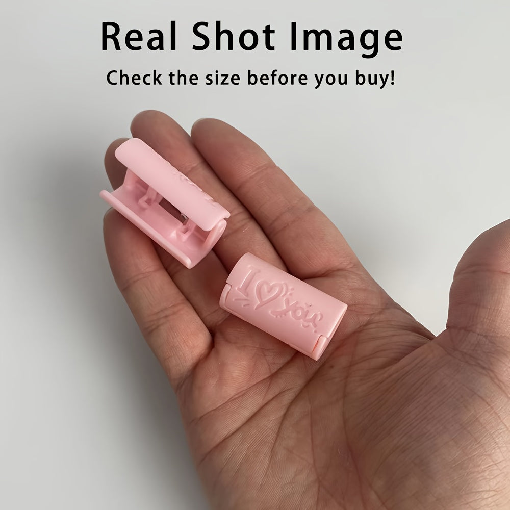 Set of 6 Pink Heart-Shaped Bed Sheet Fasteners Clips for Secure Bedding