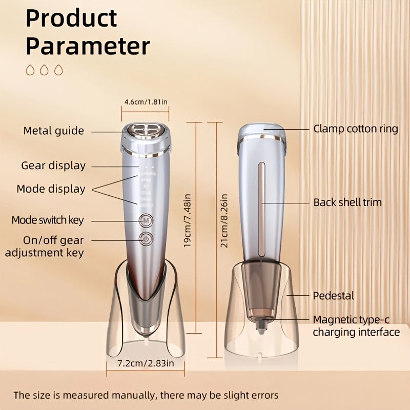 USB orqali zaryadlanadigan yuz massajeri, issiq va sovuq terapiya bilan - Qo'l bilan ishlatiladigan teri parvarishi qurilmasi, ayollar uchun ideal sovg'a
