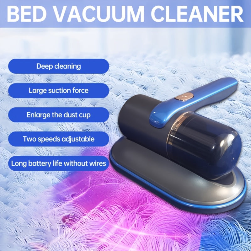 Rechargeable Portable Vacuum Cleaner for Bed Sofa Carpet Hair Dirt Removal