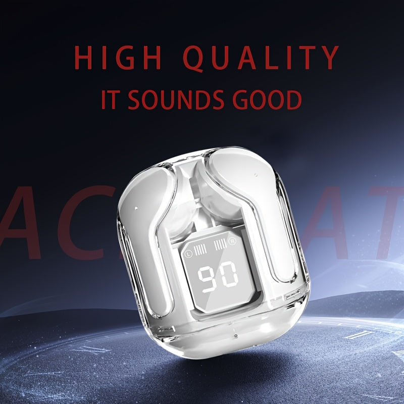 Shaffof Dizayn LED Simsiz Quloq ichidagi Quloqchinlar, Tegishli Ovoz Boshqaruvi, Past Kechikish, Uzoq Batareya Hayoti, Kiymasi Qulay, USB Zaryadlash, Type-C Porti, Kondensator Mikrofon, Ochiq Orqa