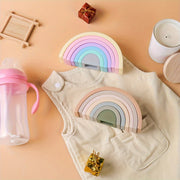 Silicone Rainbow Stacking Toy for Kids Educational Nesting Puzzle 7 Tiers