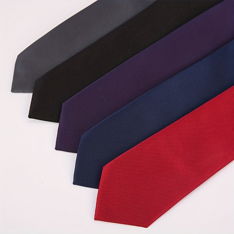 Men's Adjustable Solid Ties for Business Attire and Gifting