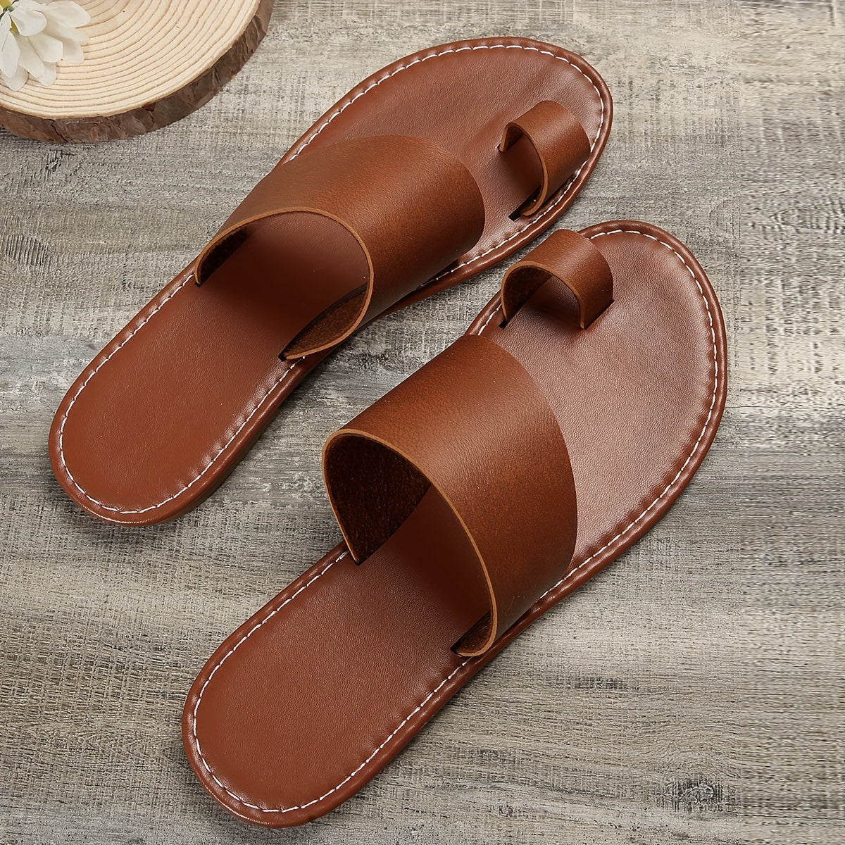 Women's Flat Sandals with Back Strap Breathable Slip-On For Casual Outdoor