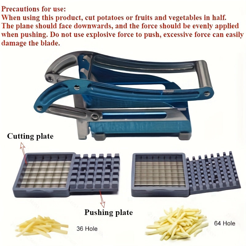 Stainless Steel French Fry Cutter Commercial Potato Slicer with Suction Feet