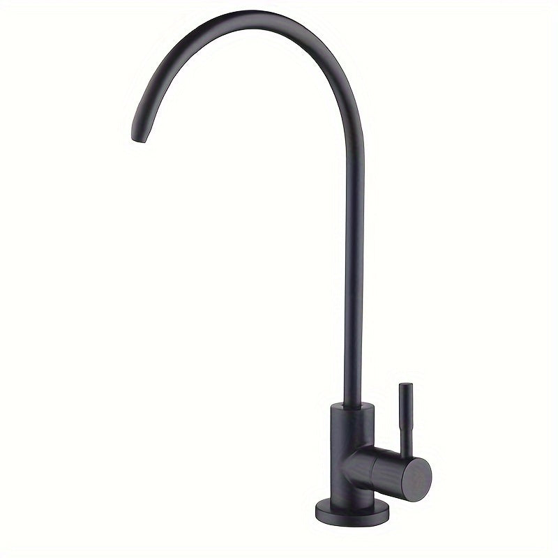 Stainless Steel Kitchen Faucet Extended Spigot Round Shape 304 Grade Non-Electric