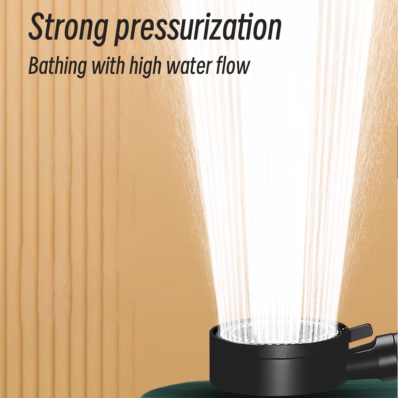 Cabezal de ducha con 5 funciones, alta presión, botón de encendido/apagado, manguera de 1.5m