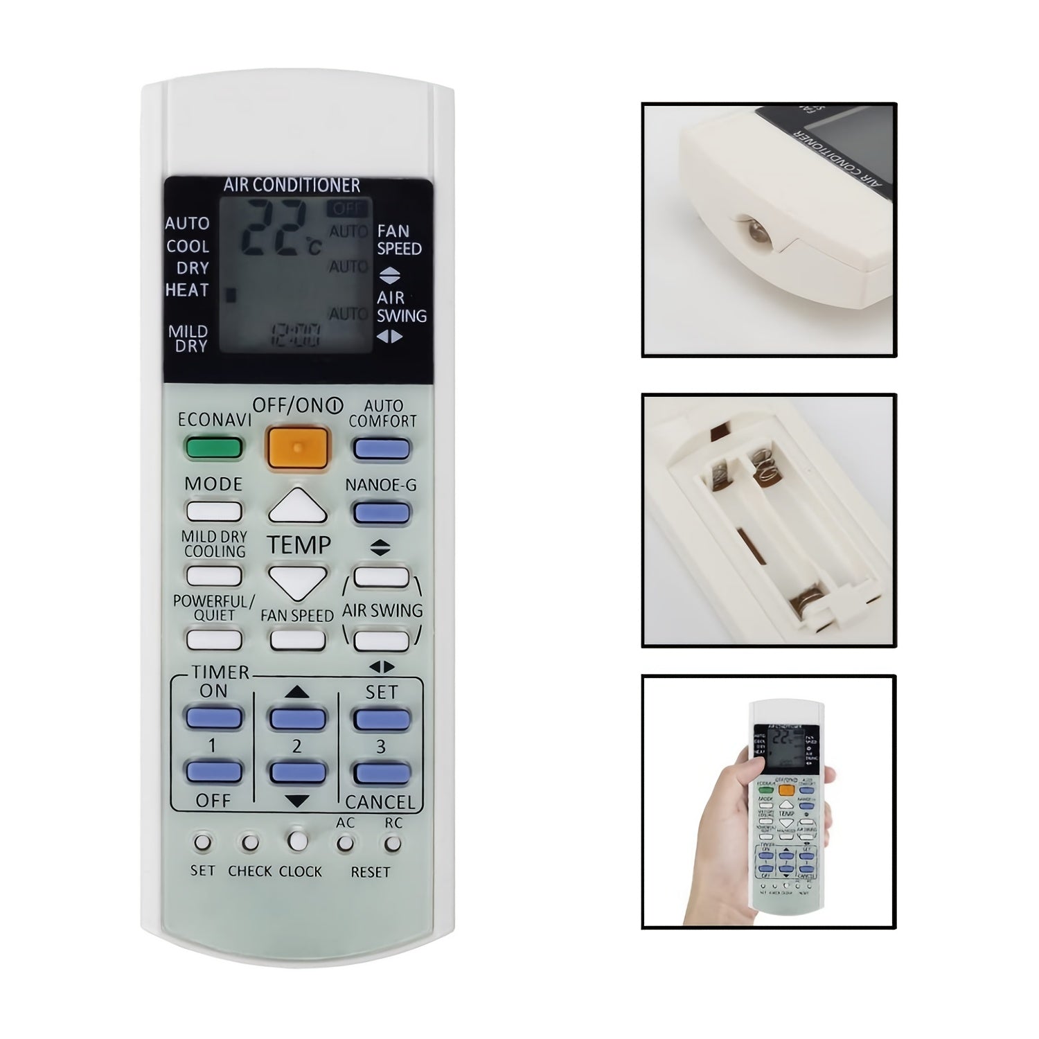 Control remoto del aire acondicionado para modelos Panasonic A75C3208 A75C3706 A75C3708 KTSX5J A75C3167 A75C3607 A75C3871 A75C3772