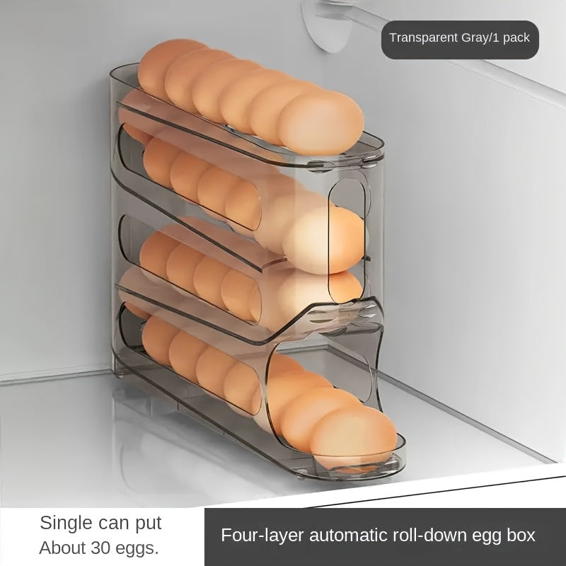 Durable 4-Tier Egg Holder for Refrigerator Door Space-Saving Organizer
