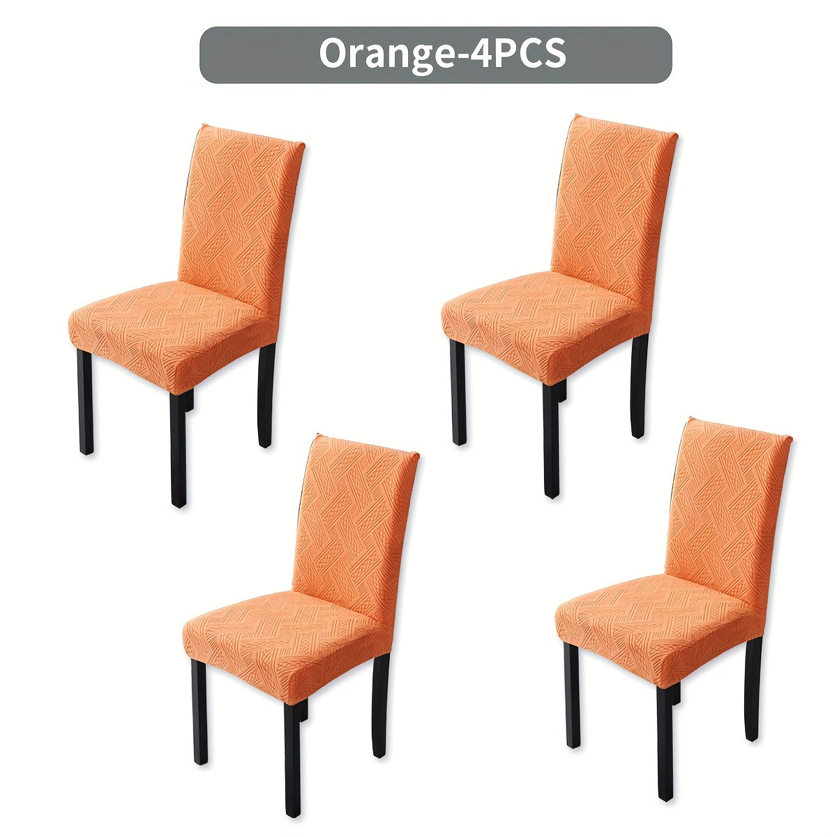 4/6pcs Bohemian Style Jacquard Chair Covers Removable Washable Polyester Spandex