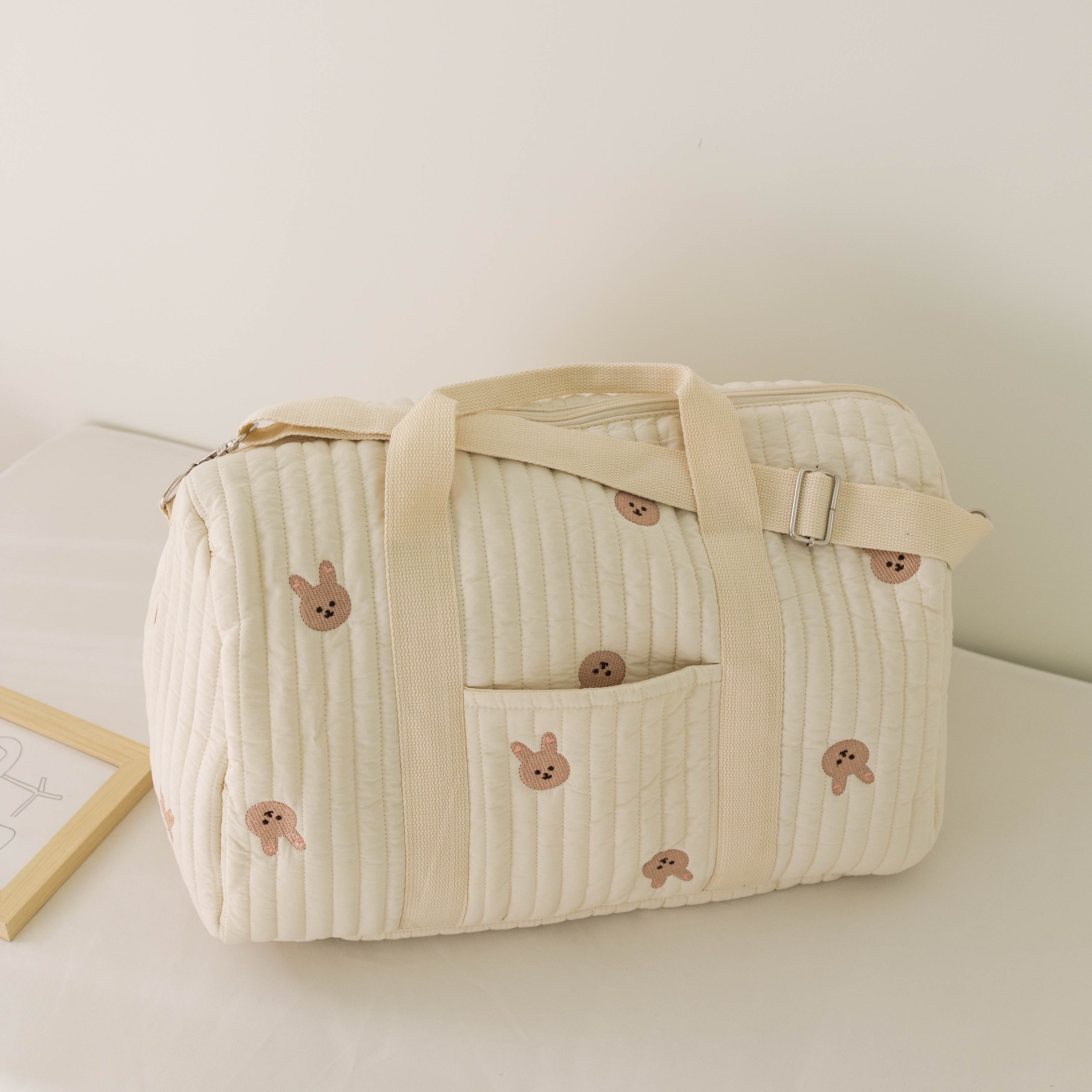 Travel Bag for Women with Elegant Embroidery, Spacious and Convenient