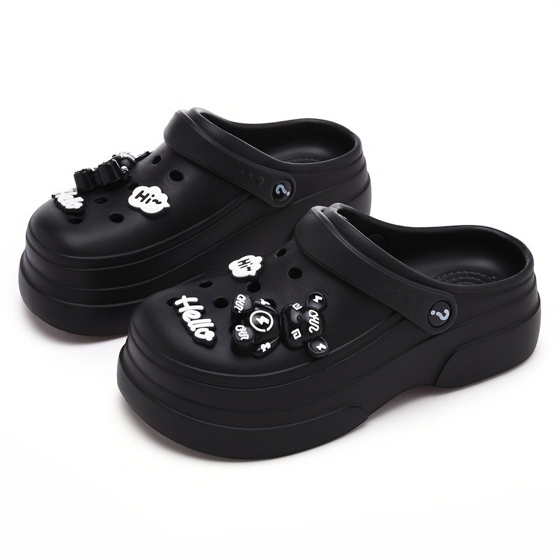 Женские летние обувь из EVA с толстой подошвой, двусторонняя, повседневная, комфортная