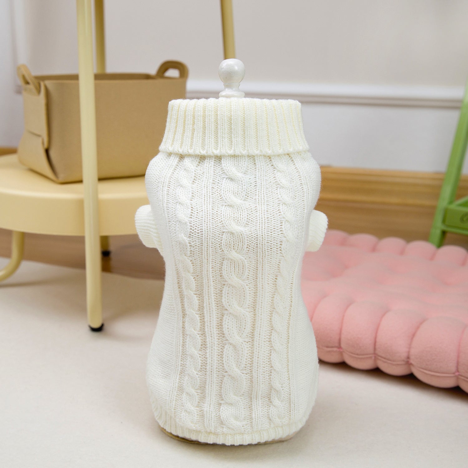 Small Dog Sweater Turtleneck Pullover for Winter Autumn Knit Polyester Toy Breed