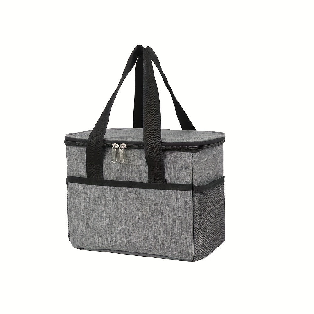 Insulated Lunch Bag with Aluminum Lining, Large Capacity, Portable Food Storage