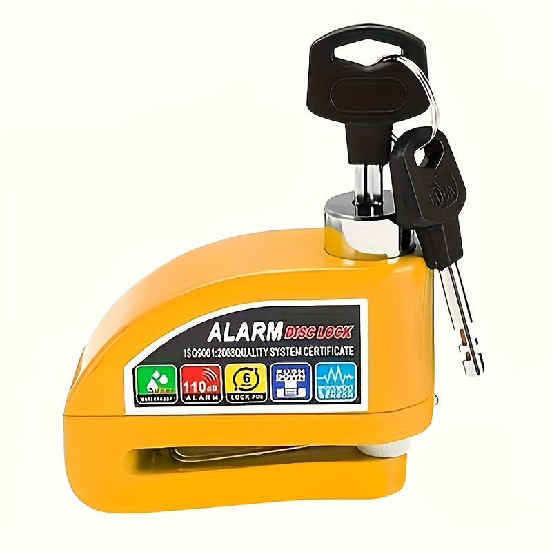 Bike Lock with Alarm Steel Cable Anti-Theft Aluminum Alloy 6mm