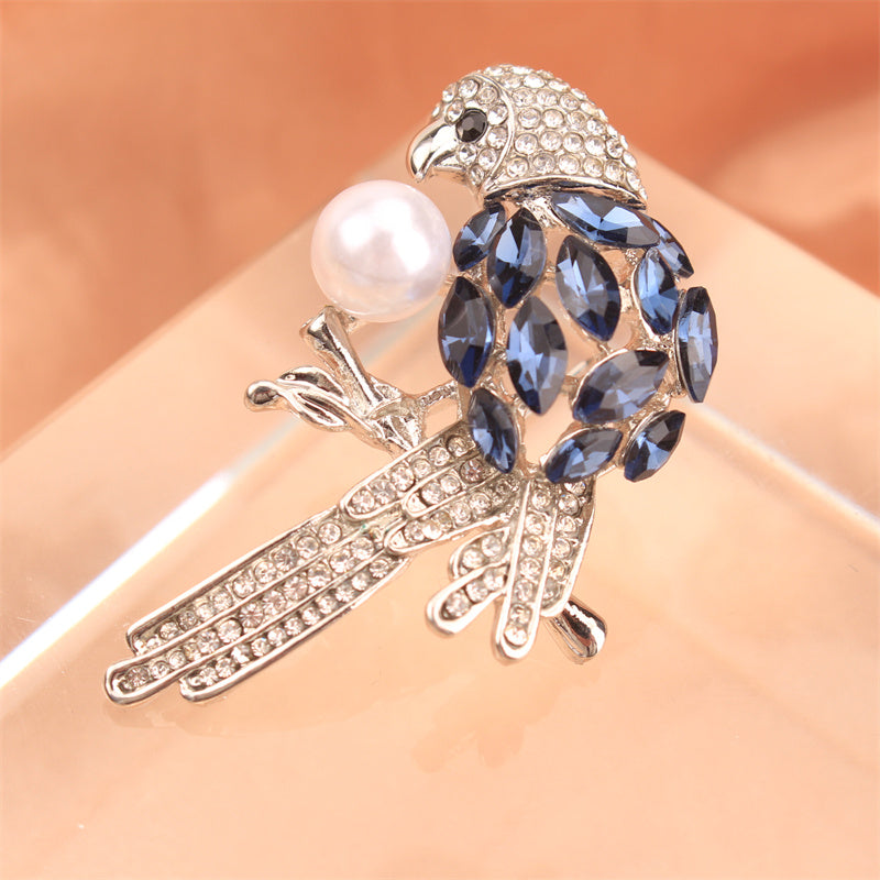 Rhinestone Bird Brooch Jewelry for Women Stylish Elegant Accessory
