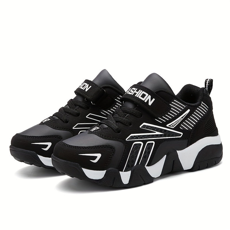 Toddler Boys Girls Sneakers Casual Sports Style Low Top PU Upper TPR Sole Non-Slip Running Shoes