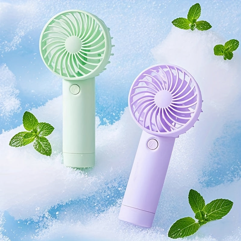 Handheld Fan with 300mAh Battery Adjustable 3-Speed Indoor Outdoor Use