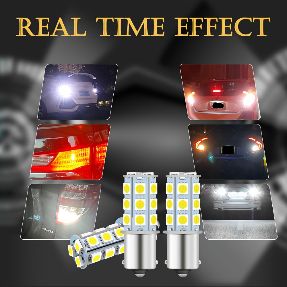 2 dona oq LED avtomobil faralari 1156 BA15S 18SMD 5050 o‘rniga