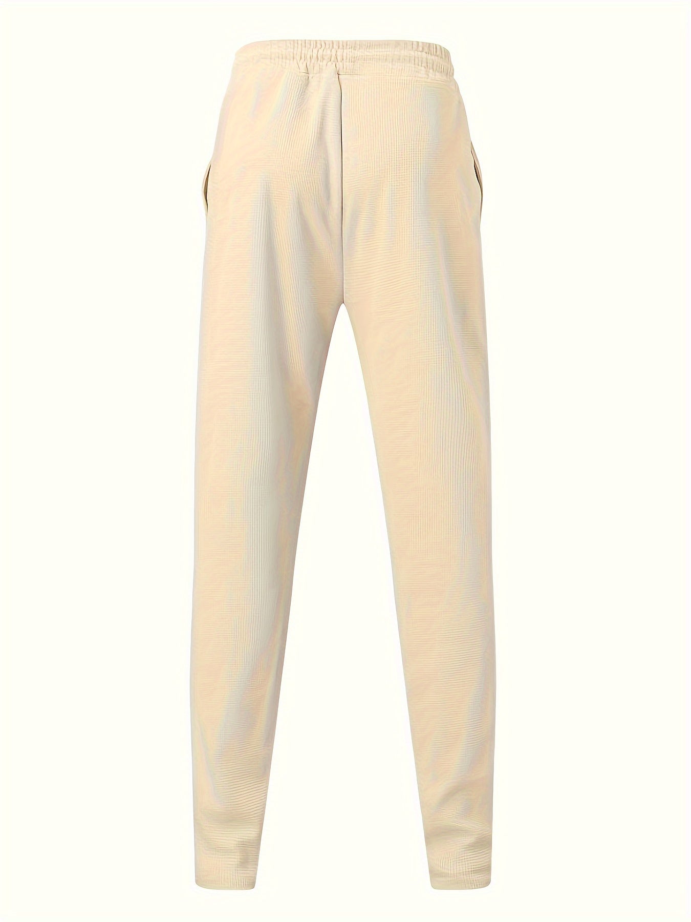 Men's Casual Polyester Sports Jacket with Full Zip and Drawstring Pants