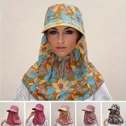 Woven Sun Hat with Eaves Shawl for Spring and Summer Breathable and Machine Washable