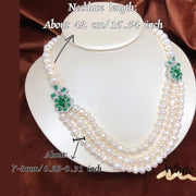 Vintage Freshwater Pearl Necklace for Women Elegant Jewelry Gift Box