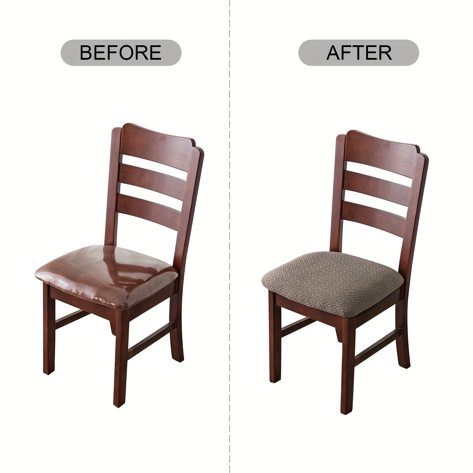 Водонепроницаемые чехлы для ресторанных стульев в стиле клетчатого бархата жаккард, подходят для защиты кухонных стульев от домашних животных. Съемные, washable и идеальны для домашнего декора.