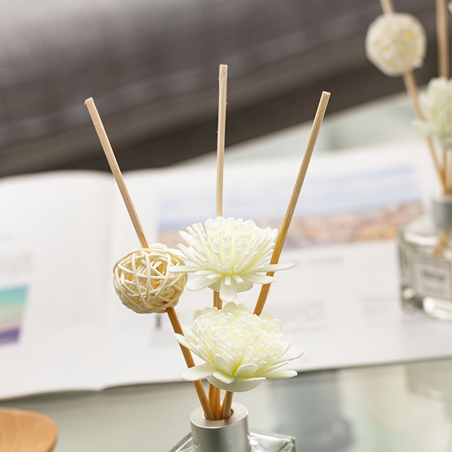 Reed Diffuser Set 50ml with Dry Flower Canes for Home Fragrance and Odor Elimination