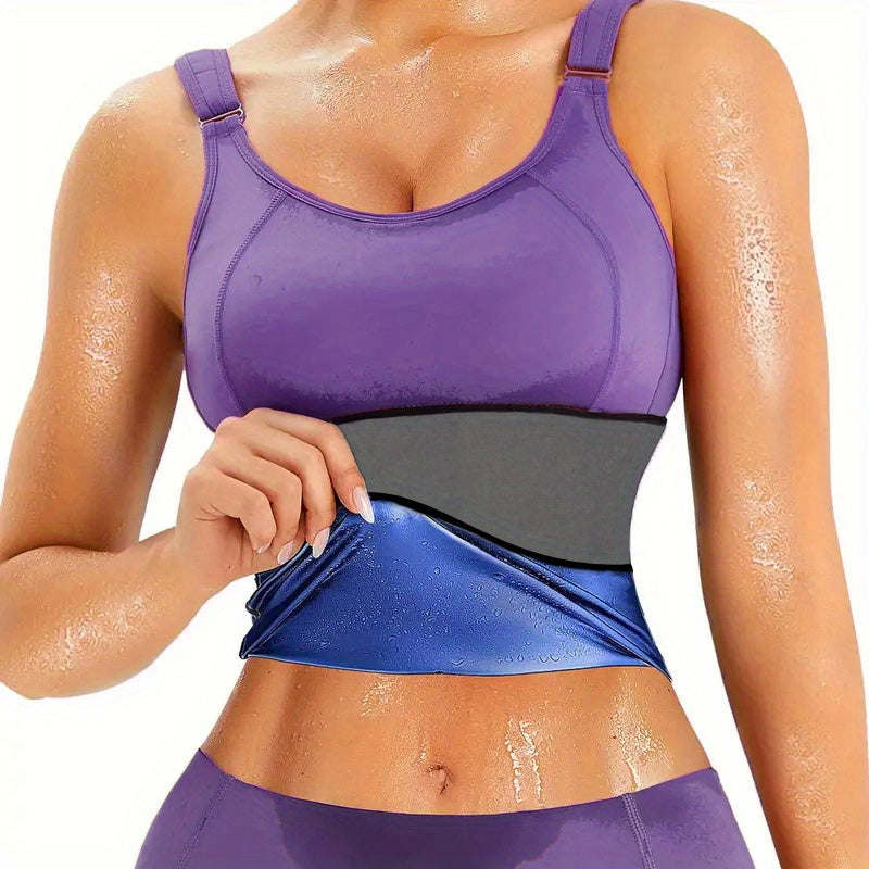 Women's Fitness Belt Waist Shaping Toning Sauna Belt with Sweat-Reducing Polyester