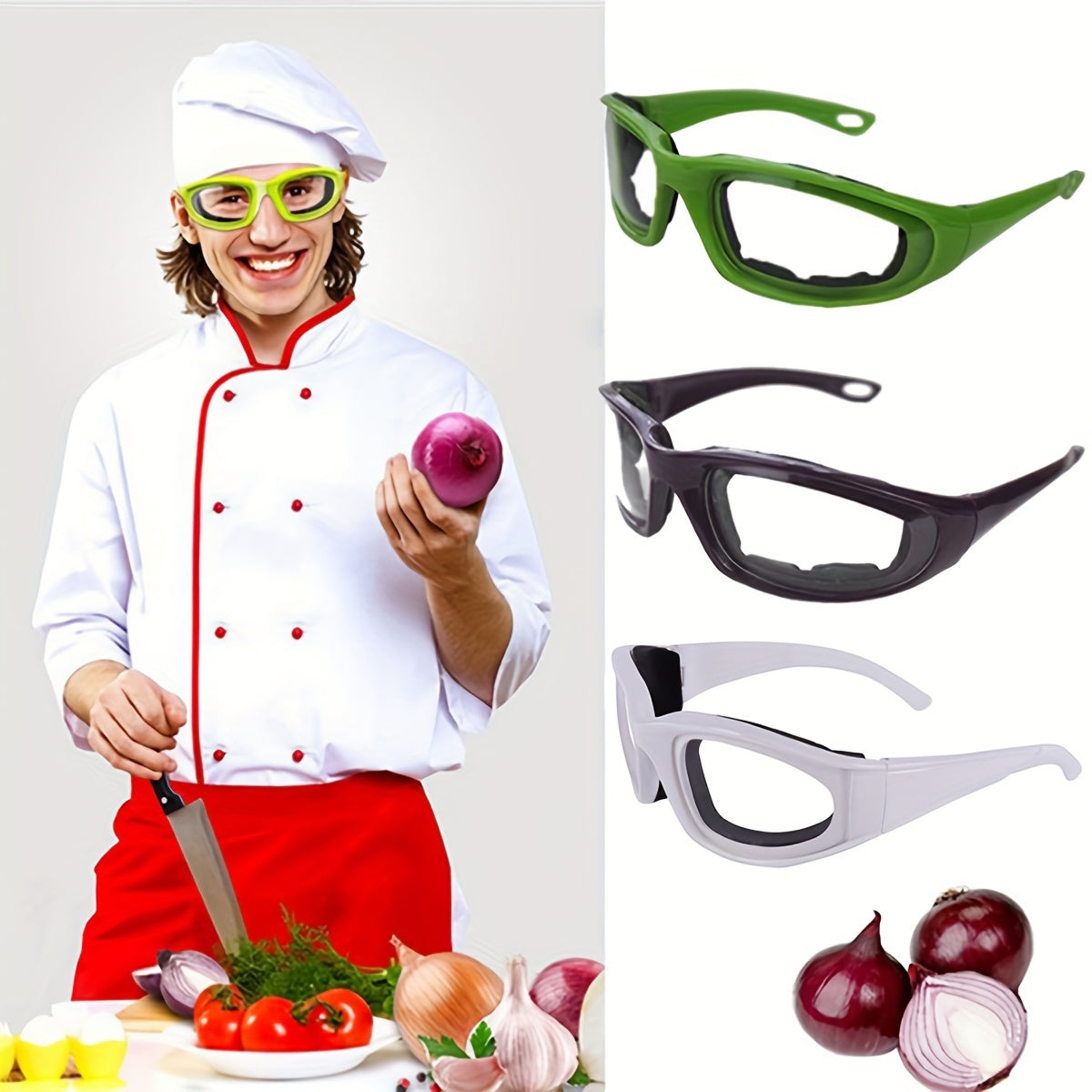 Protective Kitchen Safety Glasses Anti-Glare Onion Cutting Goggles