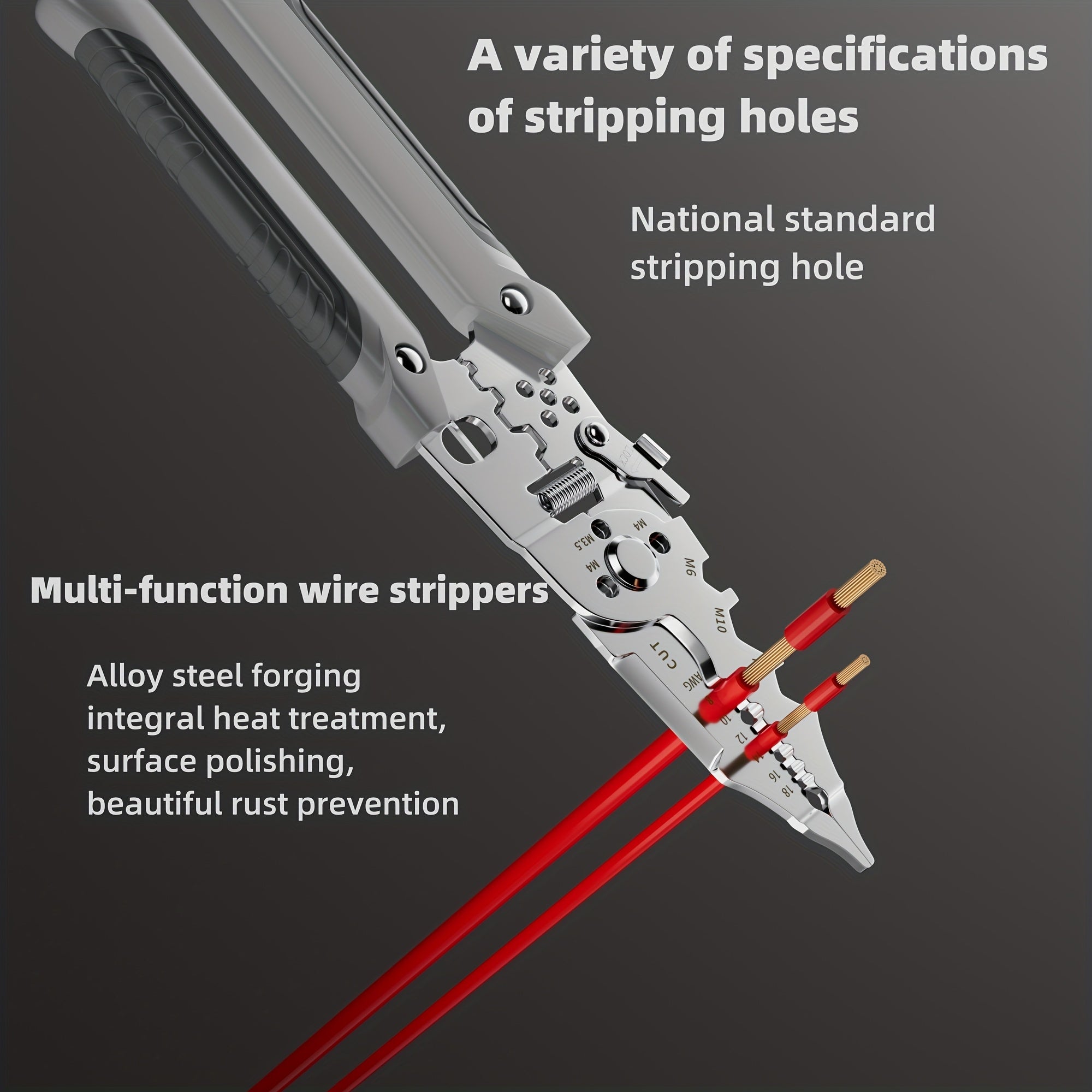 Multifunctional Wire Stripper Pliers for Electricians with Cutting Peeling and Wrapping Features