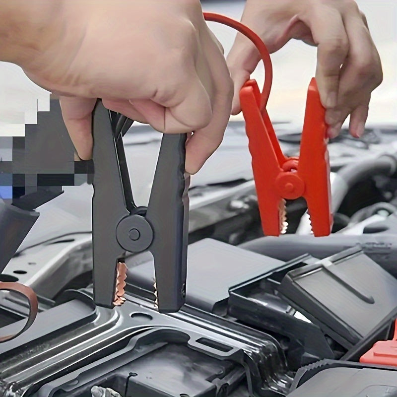 12V Car Jump Starter Cable Clips Durable Metal Plastic Safe and Easy Install