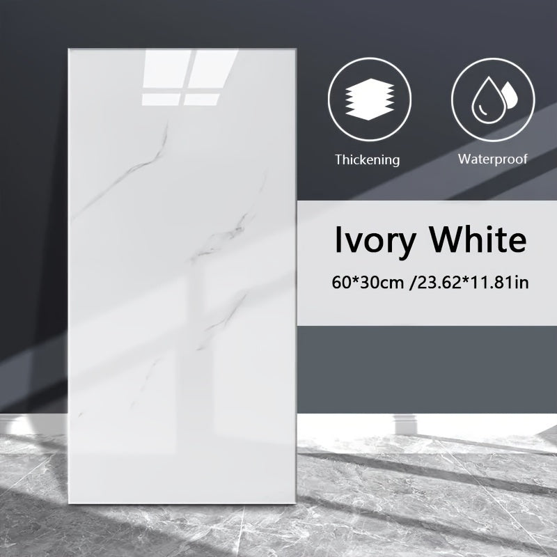 Self-Adhesive Marble Tile Wall Stickers Waterproof Oil-Proof Removable for Kitchen Bathroom Decor