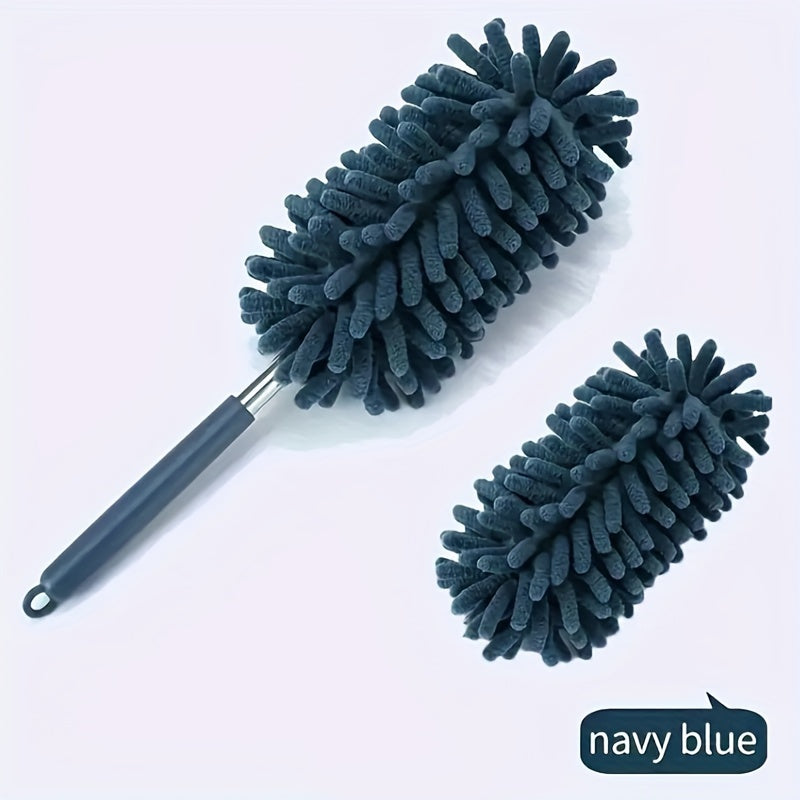 Set of 2 Mini Car Dusting Brushes Microfiber Flexible Adjustable Household Vehicle Interior Cleaning