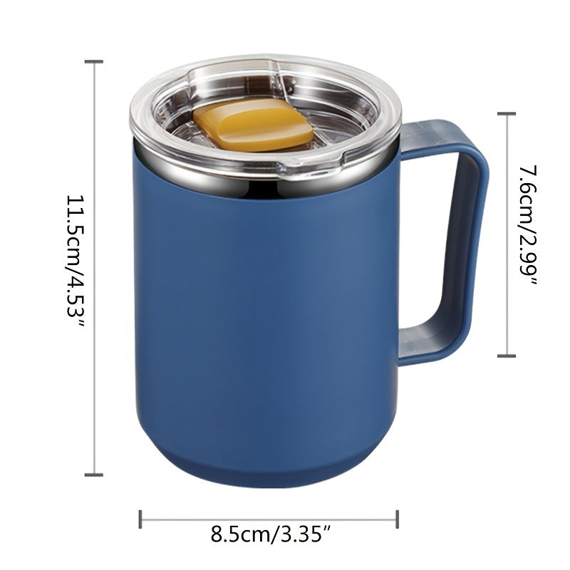 Colorful Insulated Coffee Mug with Handles Lids Double Wall Vacuum for Office Outdoor School