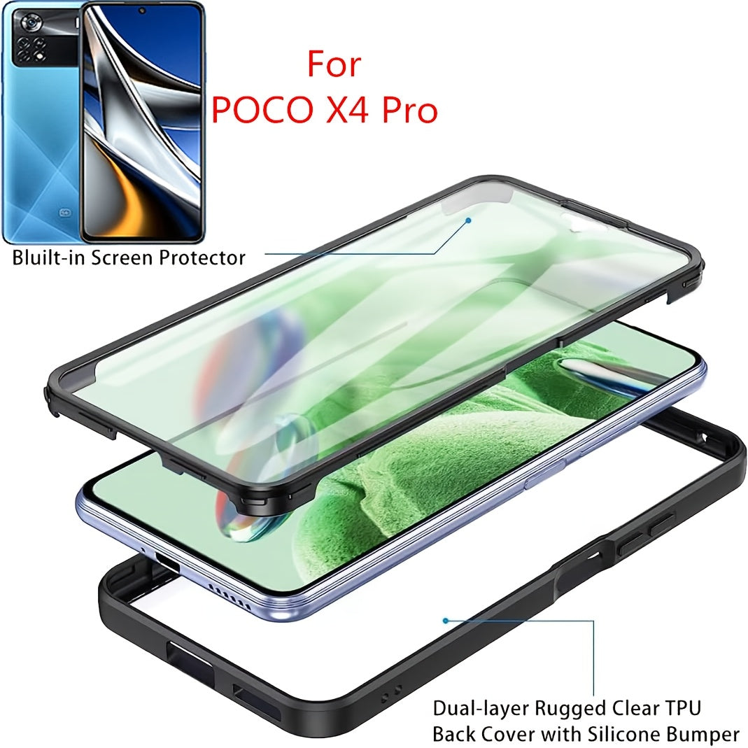 360 Full Body Shockproof Phone Case for Xiaomi POCO Series with Built-in Screen Protector